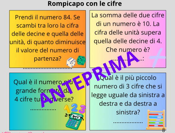 SOS Tempi Morti! 40 Carte-Sfida di Logica e Matematica (Classe 4ª e 5ª Primaria)