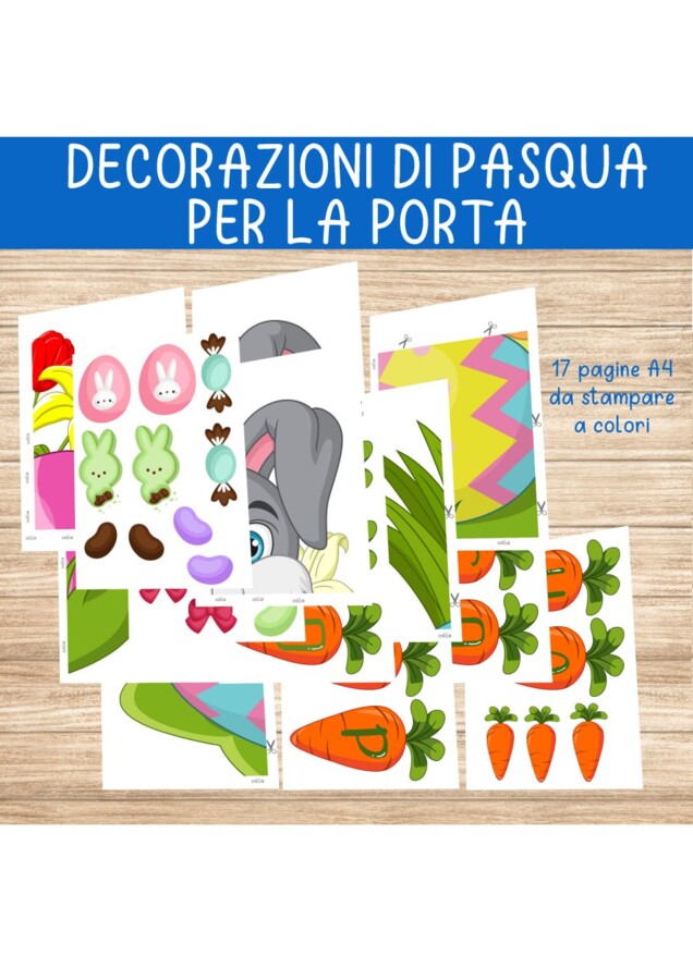 🐰🌸 Decorazione di Pasqua per la Porta della Classe