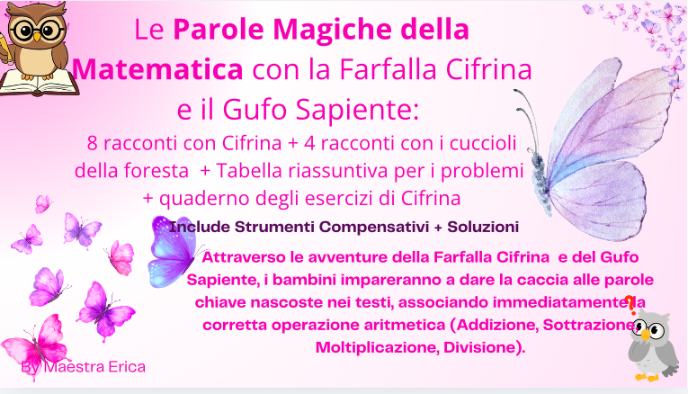 Le Parole Magiche della Matematica: 12 Racconti e Attività sui Problemi (Addizione, Sottrazione, Moltiplicazione, Divisione)