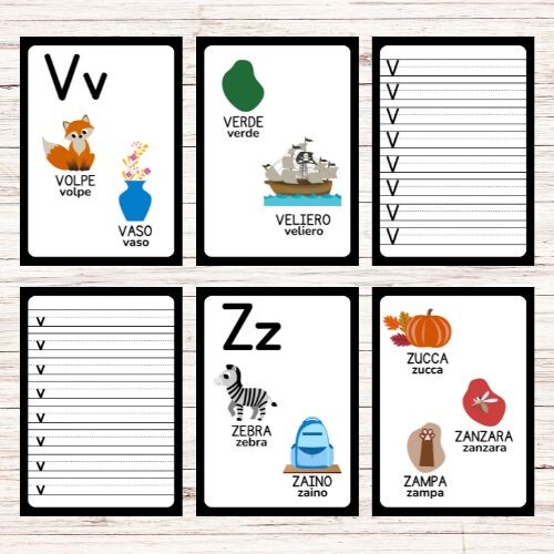 Schede per imparare a scrivere le lettere dell’alfabeto - Back to school