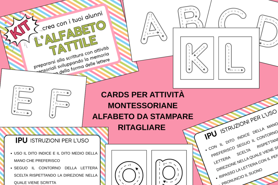 KIT CREA CON I TUOI ALUNNI L'ALFABETO TATTILE formato A5