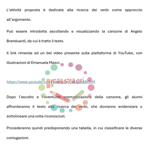 Imparare cantando le coniugazioni dei verbi