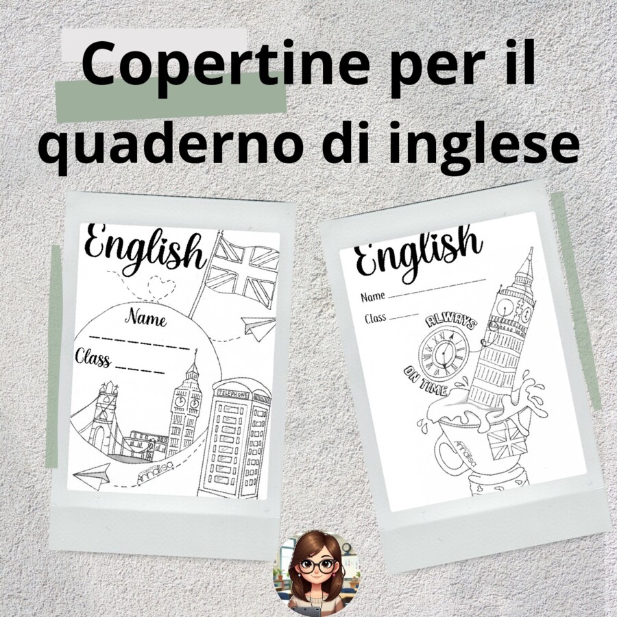 Copertine per il quaderno di inglese