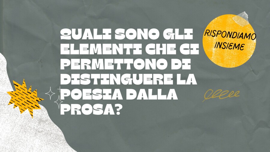 I PRINCIPALI ELEMENTI DEL TESTO POETICO