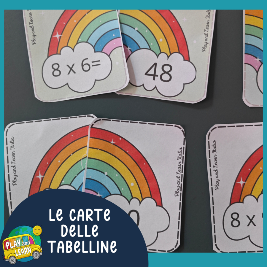 GIOCHIAMO CON LE CARTE DELLE TABELLINE