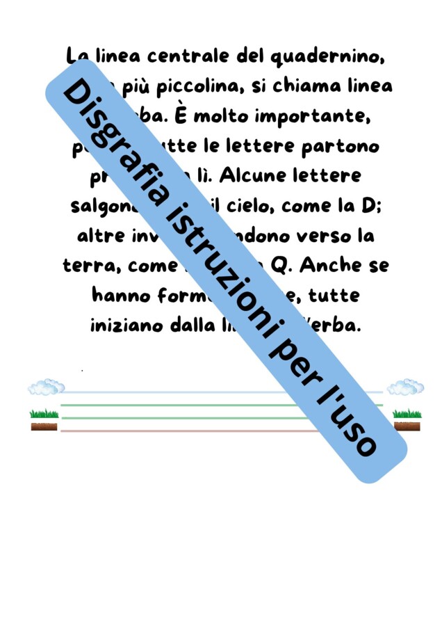 Libretto estivo delle lettere tonde in corsivo