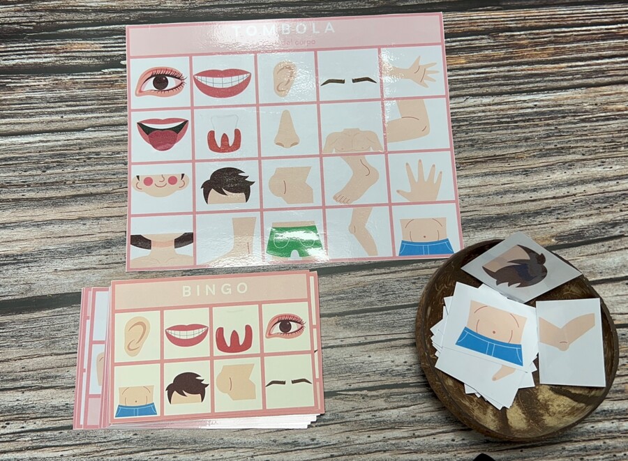 Tombola! Bingo! Impariamo la parti del corpo, learning body parts.