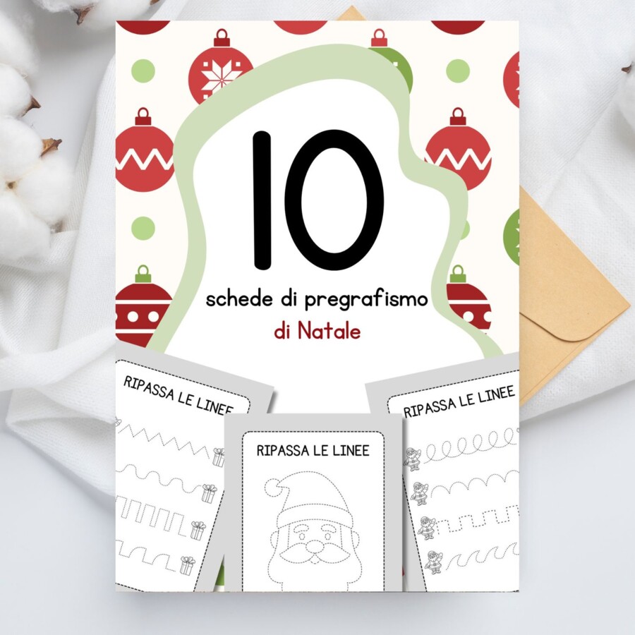 Schede di pregrafismo di Natale