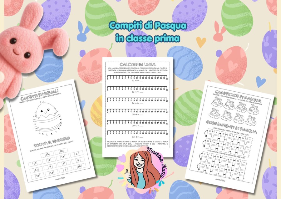 Kit completo matematica e geometria in classe prima  quaderno + 230 schede