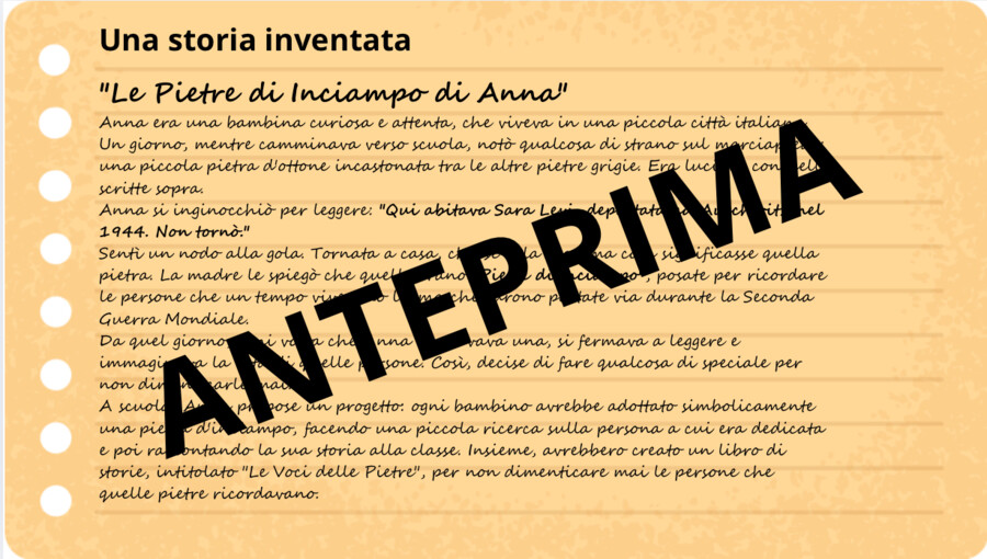 Giornata della memoria/ laboratorio PIETRE D’INCIAMPO