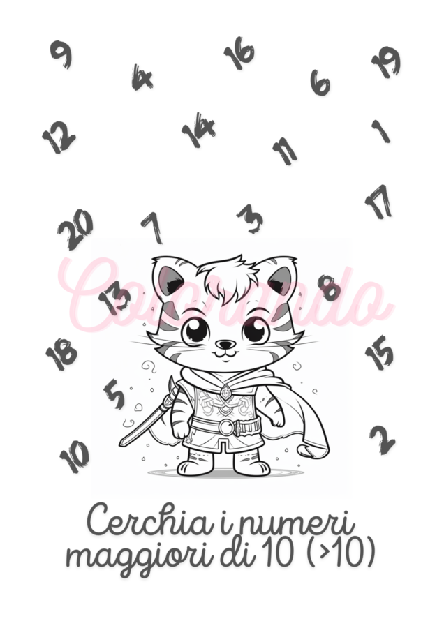 Cerchia i Numeri Maggiori di 10: Sfide Matematiche e Colori