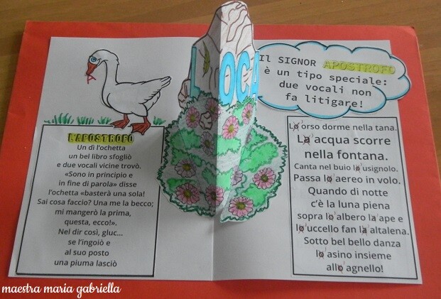 Apostrofo ochetta e rime pop up
