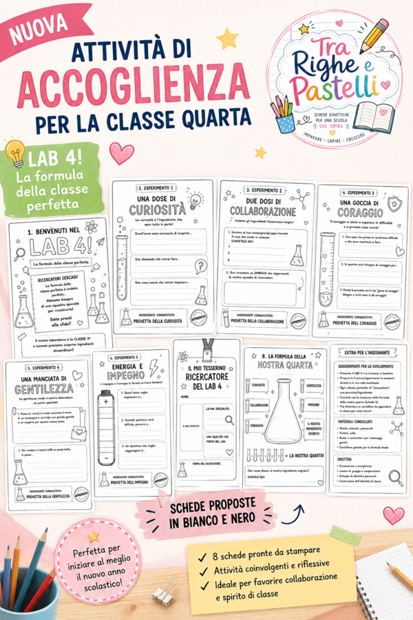 Accoglienza classe quarta - LAB 4 – La formula della classe perfetta!