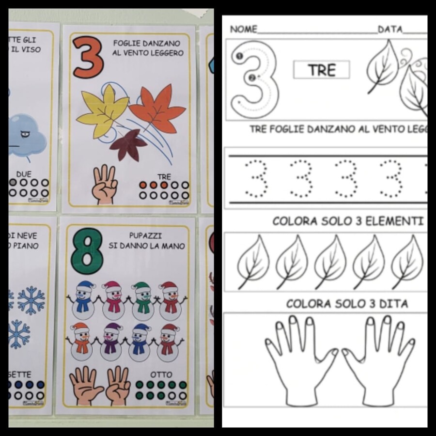 FILASTROCCA NUMERINA E CARDS NUMERINE