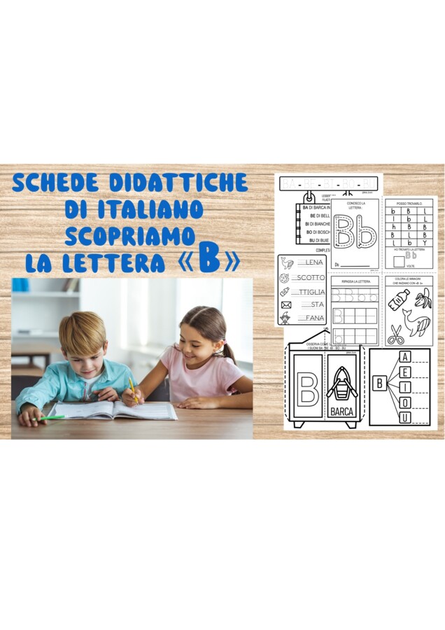 Schede di Italiano : Scopriamo la lettera B