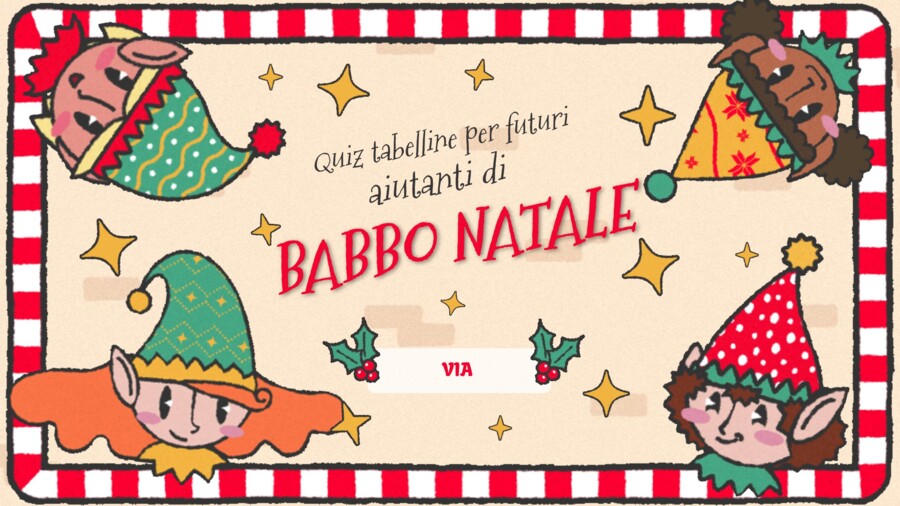 QUIZ NATALIZIO TABELLINE