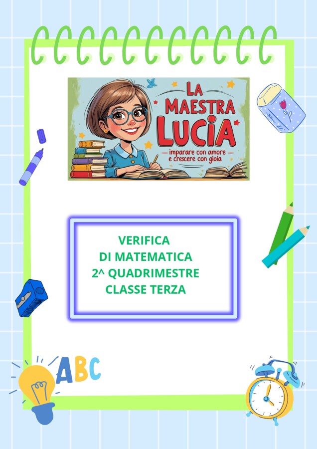 verifica di matematica secondo quadrimestre classe terza