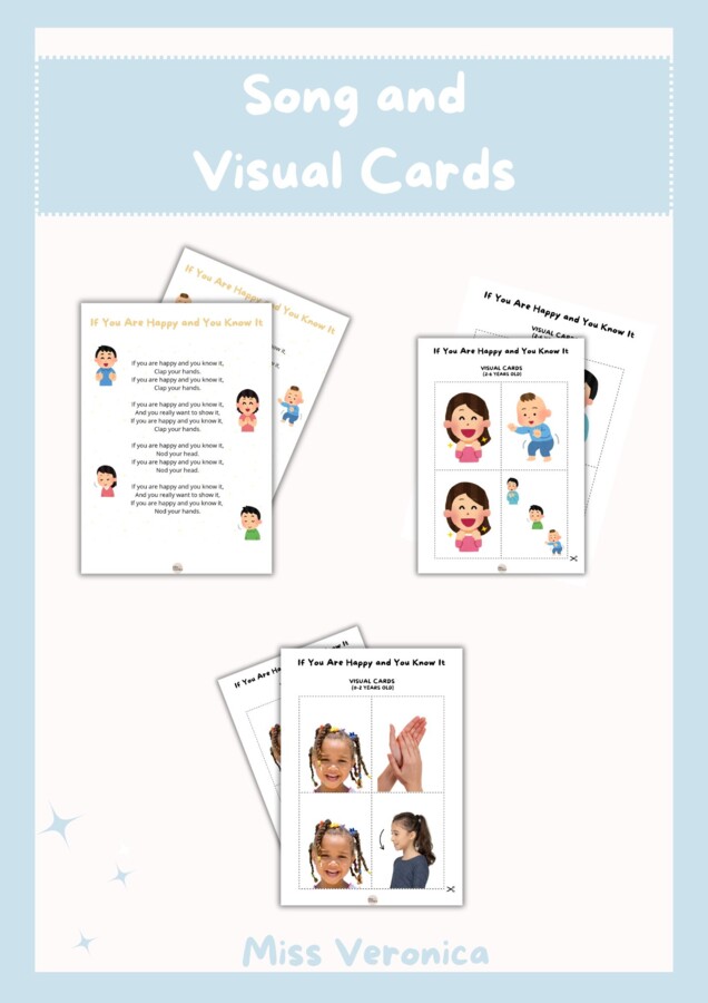Song and Visual Cards- If You Are Happy And You Know it
