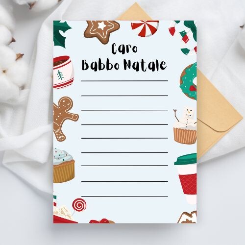 Lettera per Babbo Natale da completare (in 10 modelli)