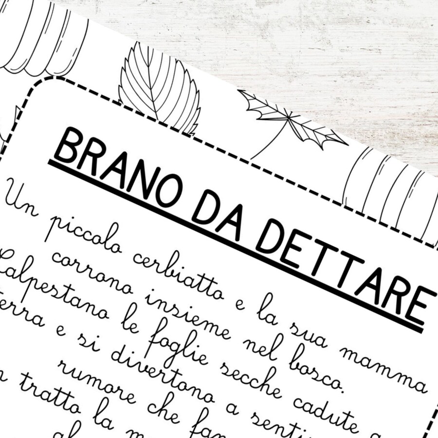 Dettati autunno scuola primaria - Back To School