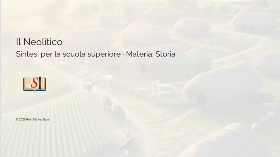 Il Neolitico e la Rivoluzione Agricola: La Fine della Preistoria – Kit Didattico (Slide + Verifica)