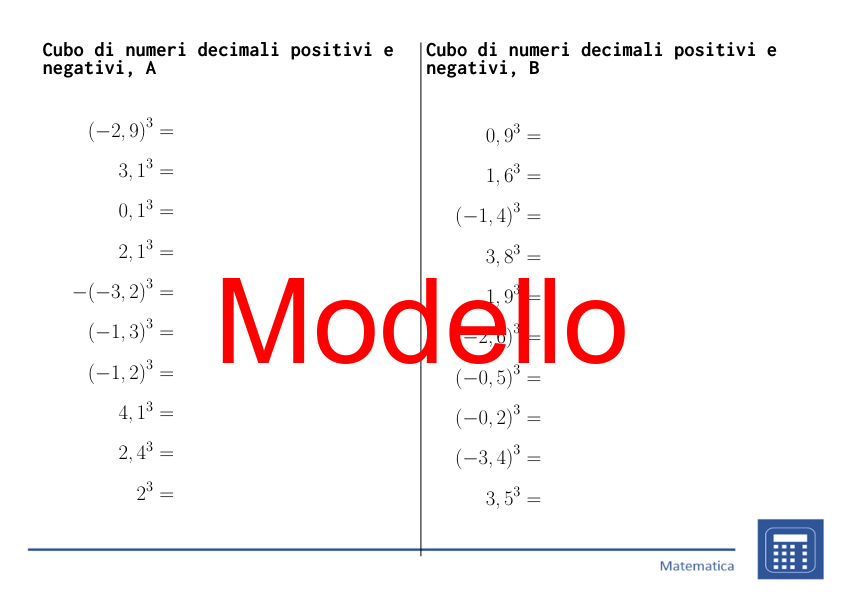 Cubo | matematica | pacchetto promozionale