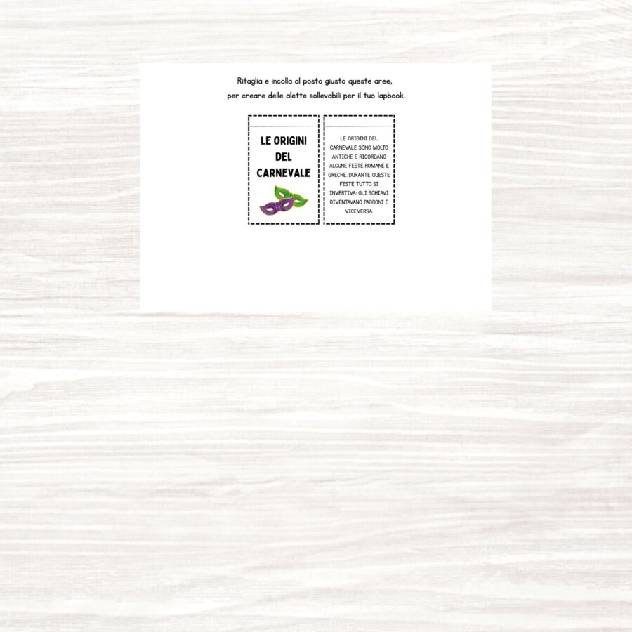 Lapbook di Carnevale