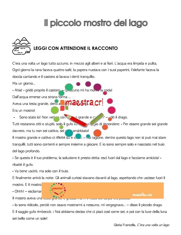 Il piccolo mostro del lago_testo