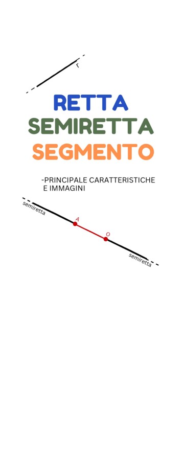 RETTA, SEMIRETTA, SEGMENTO