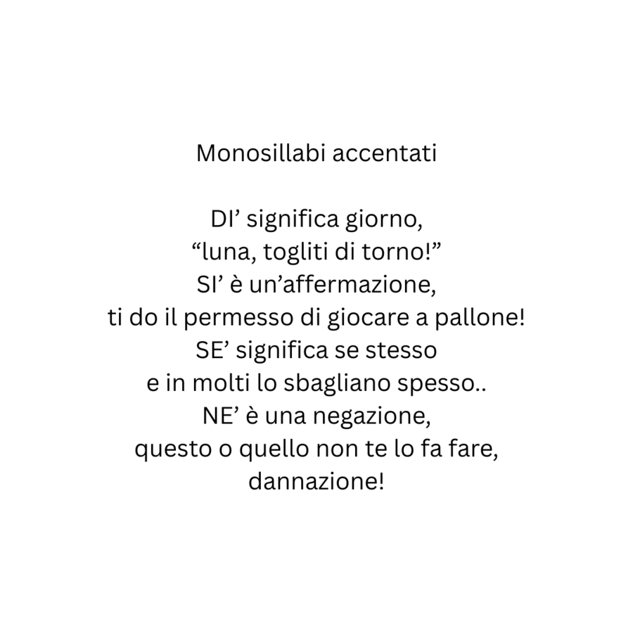 Monosillabi accentati