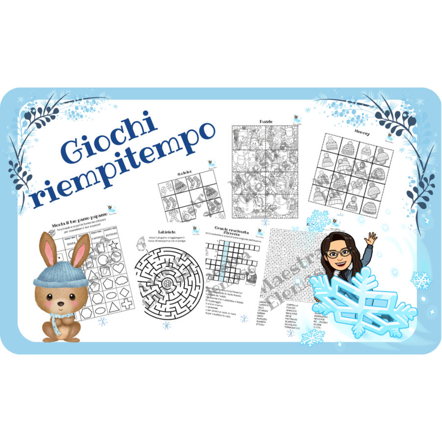 Giochi riempitempo a tema inverno