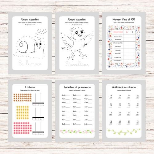 Schede didattiche di matematica per la classe seconda