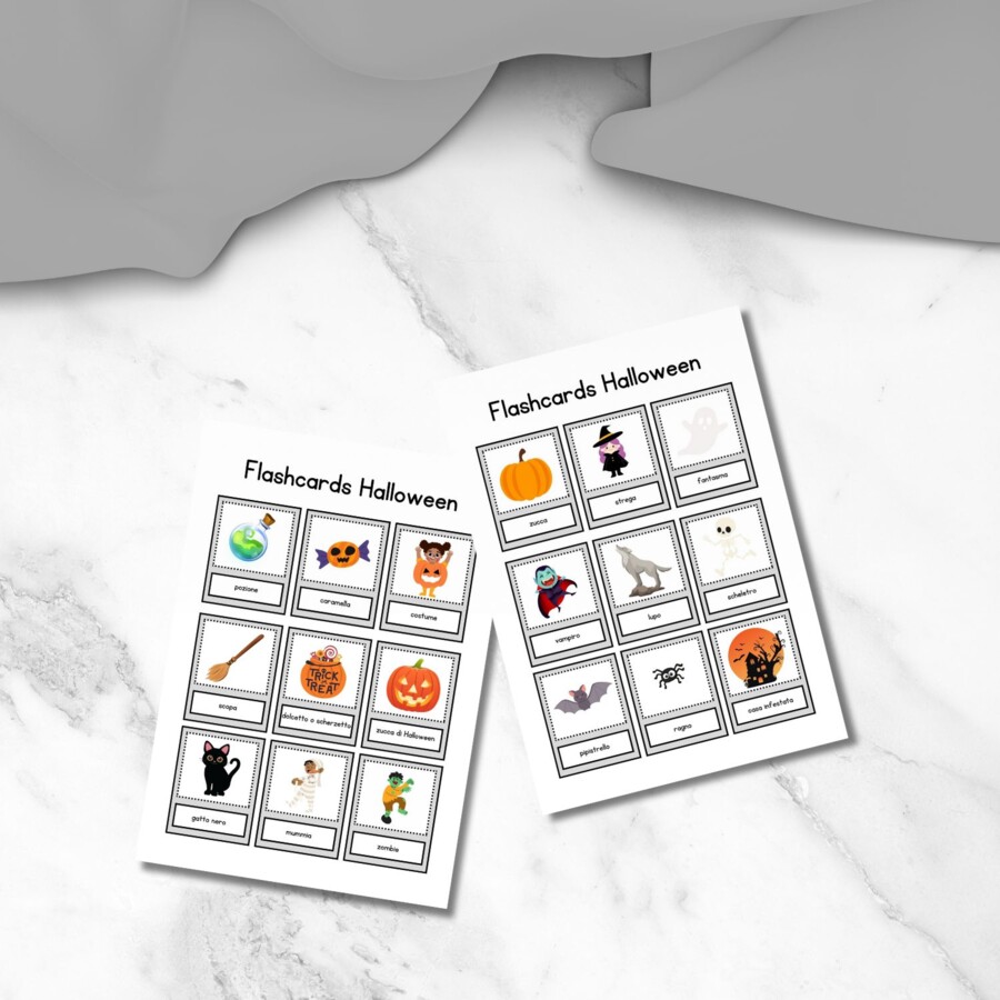 Flashcards di Halloween in italiano