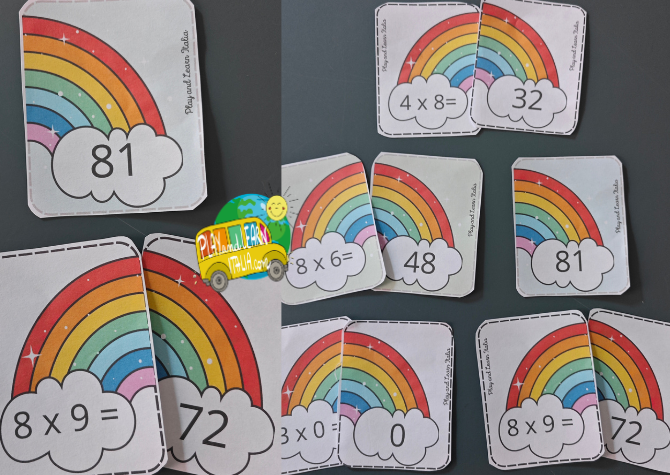 GIOCHIAMO CON LE CARTE DELLE TABELLINE
