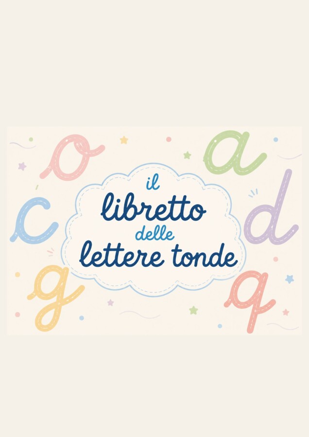 Libretto estivo delle lettere tonde in corsivo