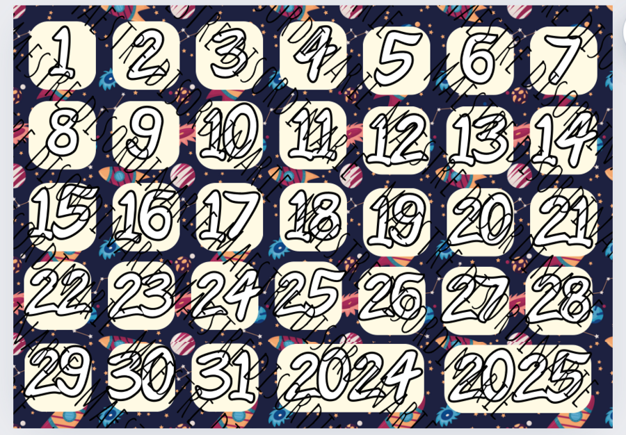 Calendario Perpetuo Tema Spaziale