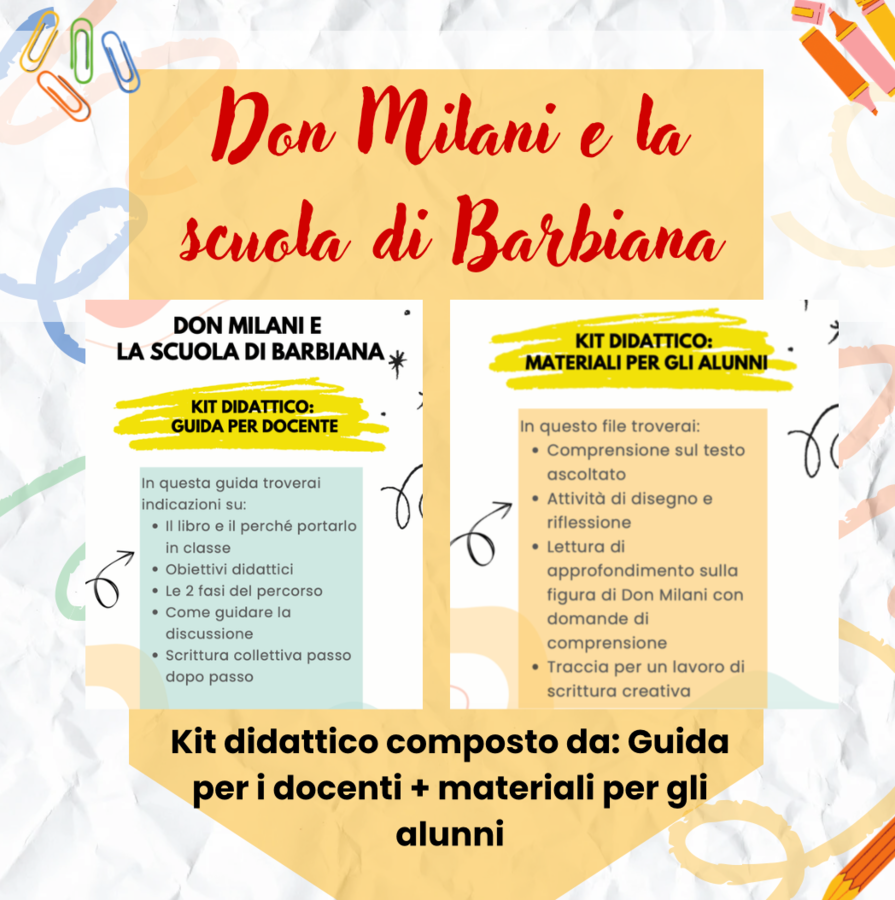 Don Milani e la scuola di Barbiana - kit didattico scuola primaria