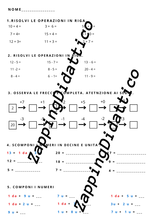 ESERCITAZIONE MATEMATICA