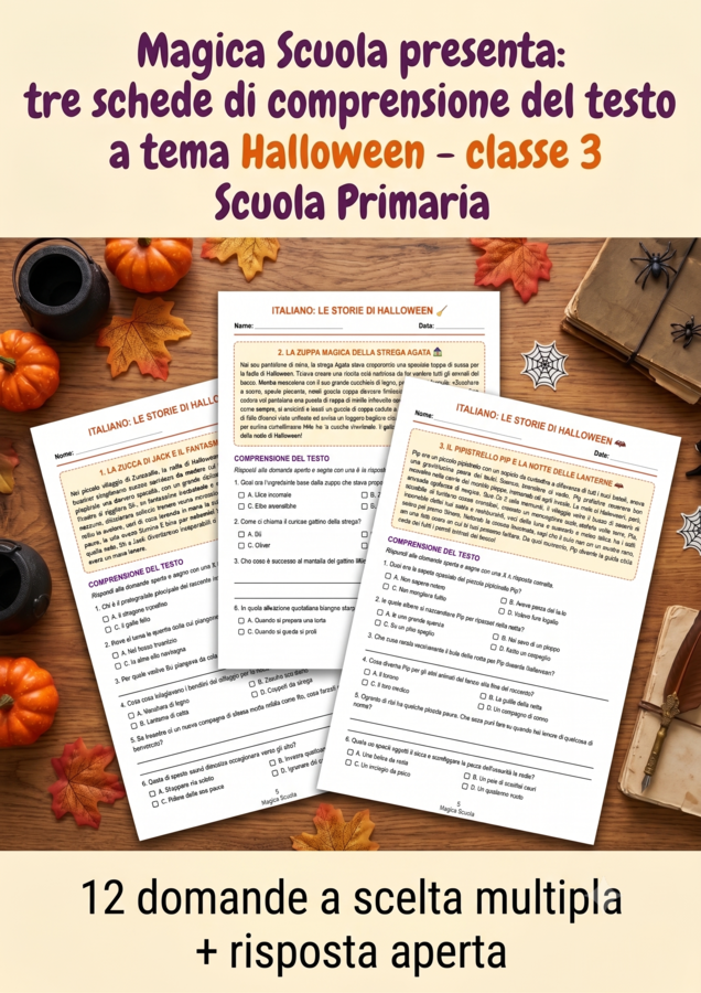 3 Storie di Halloween: Lettura e Comprensione del Testo (Classi 2ª e 3ª)