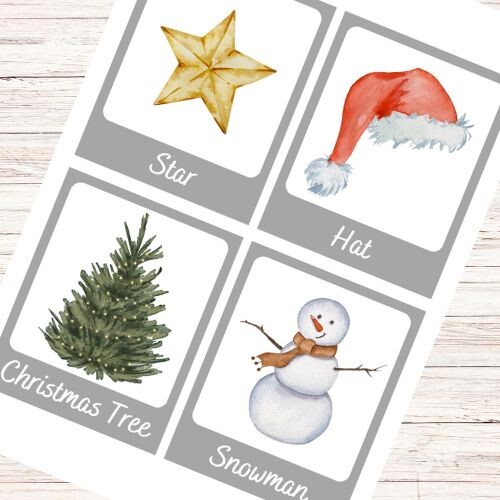 Flashcards di Natale in inglese