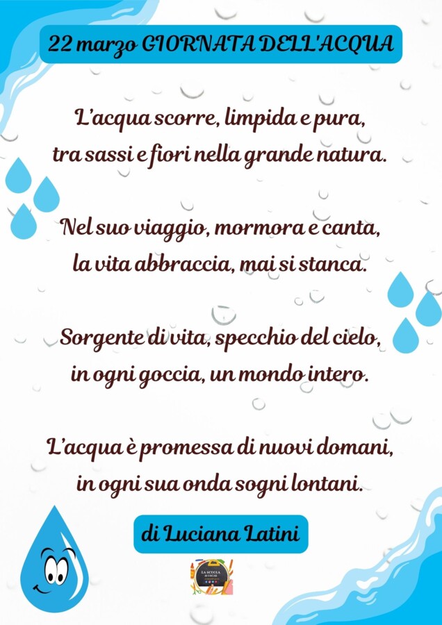 💦Poesia "Giornata dell'Acqua" di Luciana Latini 💦