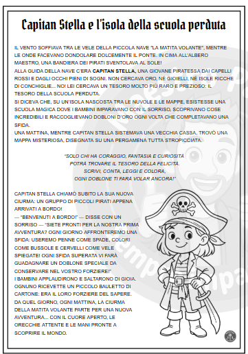 🏴‍☠️ KIT ATTIVITÀ – BACK TO SCHOOL con Capitan Stella 🏝️