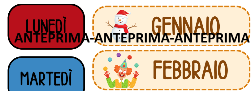 Calendario da parete componibile