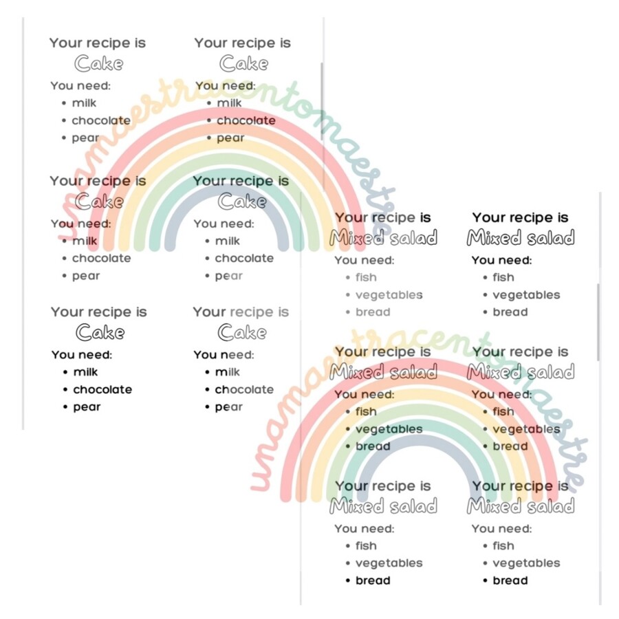 Food & Verb TO HAVE
