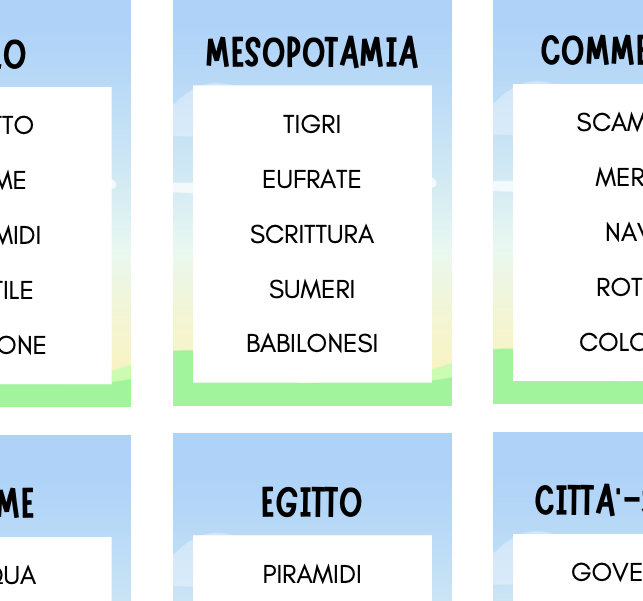 PAROLE-TABU' STORIA CLASSE QUARTA