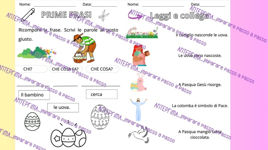 Compiti e attività Didattiche per Primavera e Pasqua!