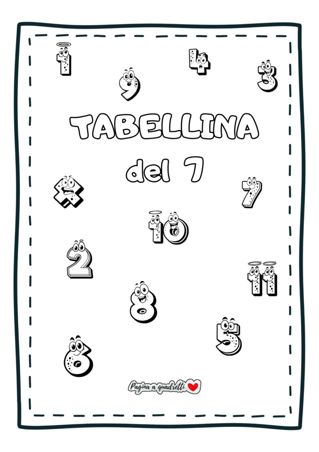 Tabellina del 7. Il quaderno delle tabelline