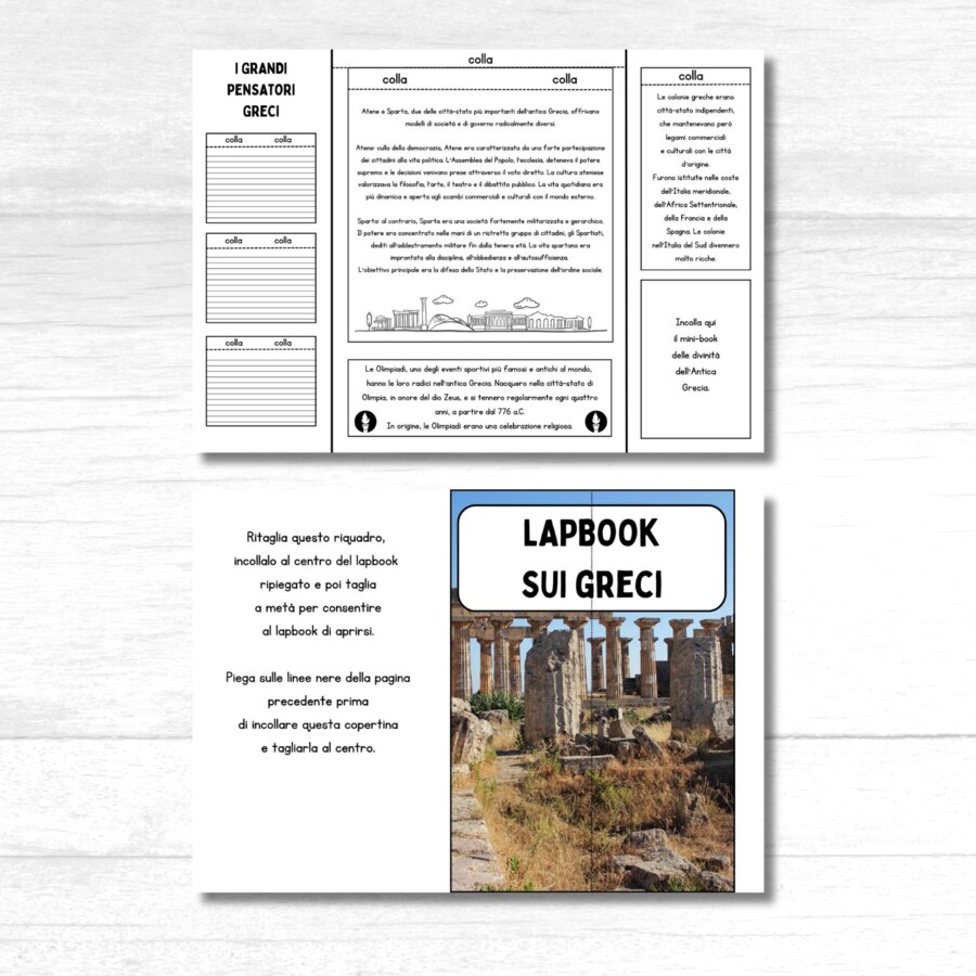 Lapbook Greci da stampare - Storia classe quinta