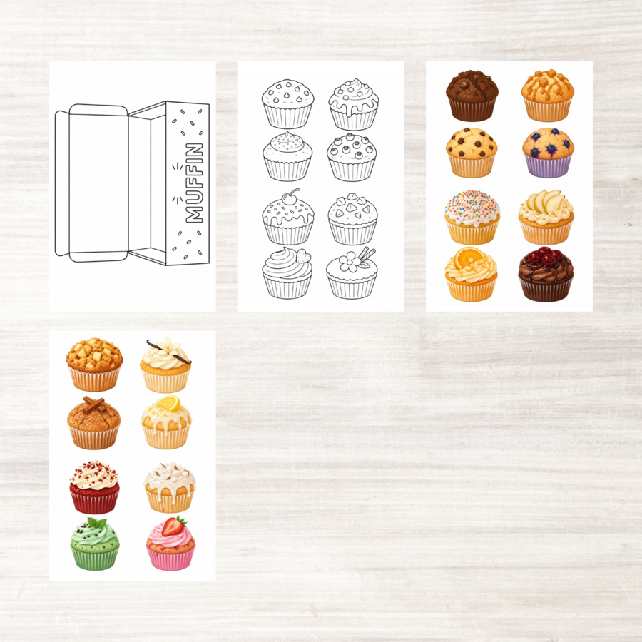 Gioco didattico per imparare a contare con i muffin