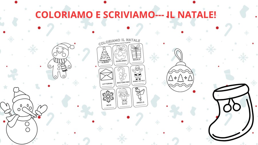 Colora e scrivi... il Natale